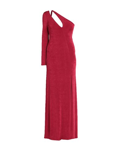 Haveone Woman Long Dress Red Size S Polyester, Elastic Fibres