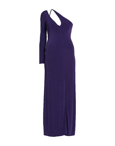 Haveone Woman Long Dress Purple Size M Polyester, Elastic Fibres