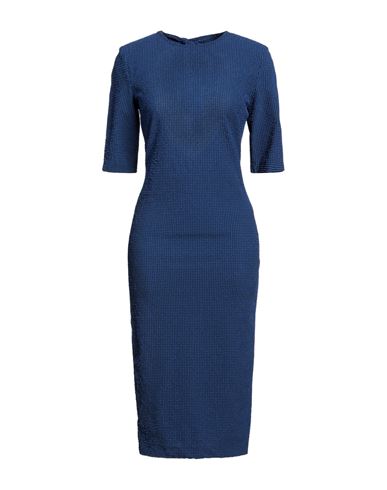 Semicouture Woman Midi Dress Blue Size 10 Polyester, Polyamide, Elastane, Acetate