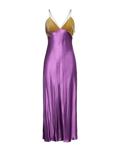 Haveone Woman Long Dress Deep Purple Size M Polyester, Elastane, Viscose