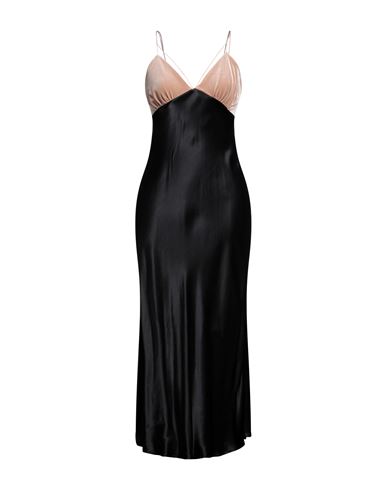 Haveone Woman Maxi Dress Black Size S Polyester, Elastane, Viscose