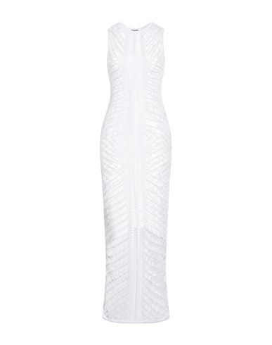 Shop Moeva Woman Maxi Dress White Size 6 Polyamide, Elastane