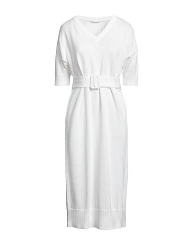 Bellwood Woman Midi Dress White Size Xs Cotton