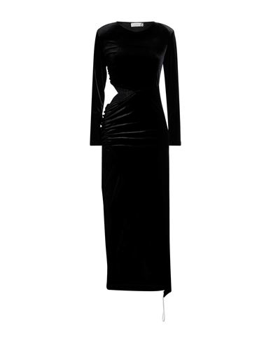 Haveone Woman Short Dress Black Size M Polyacrylic, Elastane