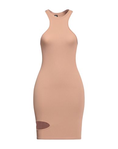 Andreädamo Andreādamo Woman Mini Dress Light Brown Size S/m Polyamide, Elastane In Beige
