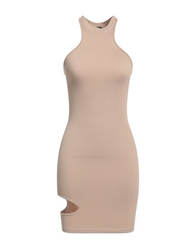 Andreädamo Andreādamo Woman Mini Dress Light Brown Size S/m Polyamide, Elastane In Beige