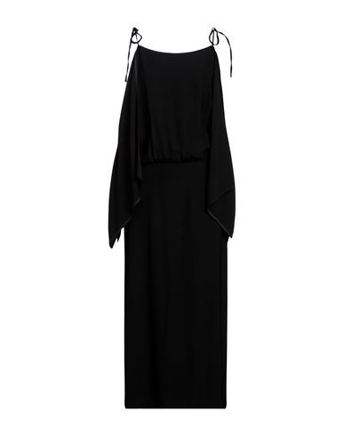 Erika Cavallini Woman Long Dress Black Size 10 Viscose, Elastane