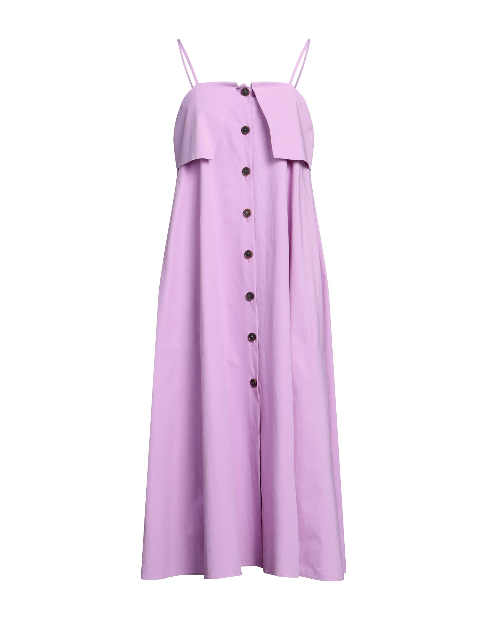 ERIKA CAVALLINI ERIKA CAVALLINI WOMAN MIDI DRESS MAUVE SIZE 6 COTTON, ELASTANE