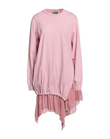 Diesel Woman Mini Dress Pink Size S Cotton, Viscose