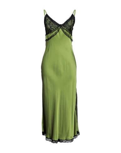 Haveone Woman Midi Dress Acid Green Size M Polyester, Elastane