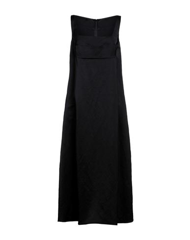 Partow Woman Maxi Dress Black Size 8 Viscose, Linen