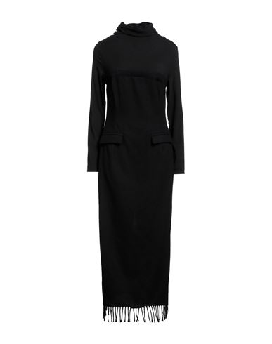 Souvenir Woman Long Dress Black Size M Wool, Polyester, Nylon
