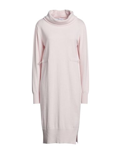 European Culture Woman Midi Dress Light Pink Size Xxl Wool, Viscose, Polyamide, Cashmere