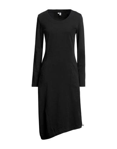 European Culture Woman Midi Dress Black Size Xs Cotton, Lycra