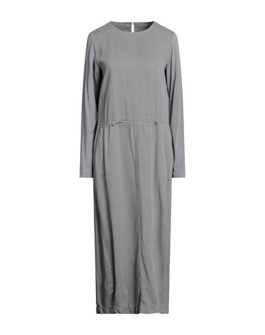 European Culture Woman Maxi Dress Grey Size S Lyocell, Cotton, Elastane