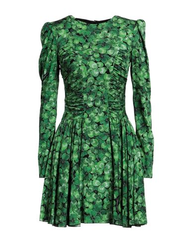Dolce & Gabbana Woman Mini Dress Green Size 2 Silk, Elastane