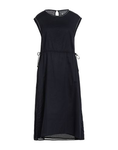 Peserico Woman Midi Dress Midnight Blue Size 6 Cotton
