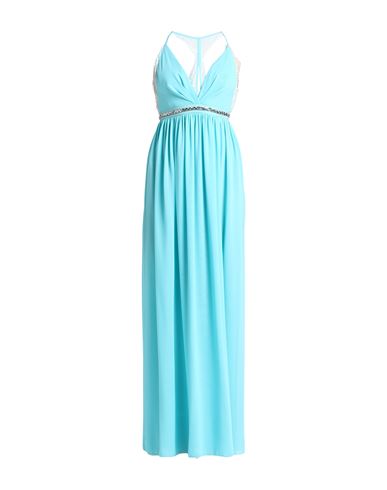 Anna Molinari Woman Long Dress Sky Blue Size 4 Polyester