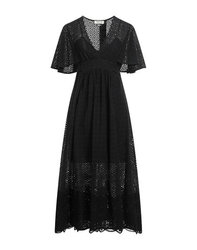 Anna Molinari Woman Midi Dress Black Size 10 Cotton