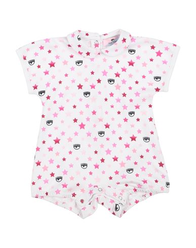 Shop Chiara Ferragni Newborn Girl Baby Jumpsuits & Overalls White Size 3 Cotton