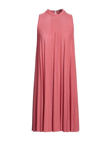 Liu •jo Woman Mini Dress Coral Size 10 Viscose, Polyester, Polyamide, Elastane In Red