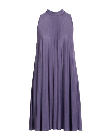 Liu •jo Woman Mini Dress Light Purple Size 10 Viscose, Polyester, Polyamide, Elastane