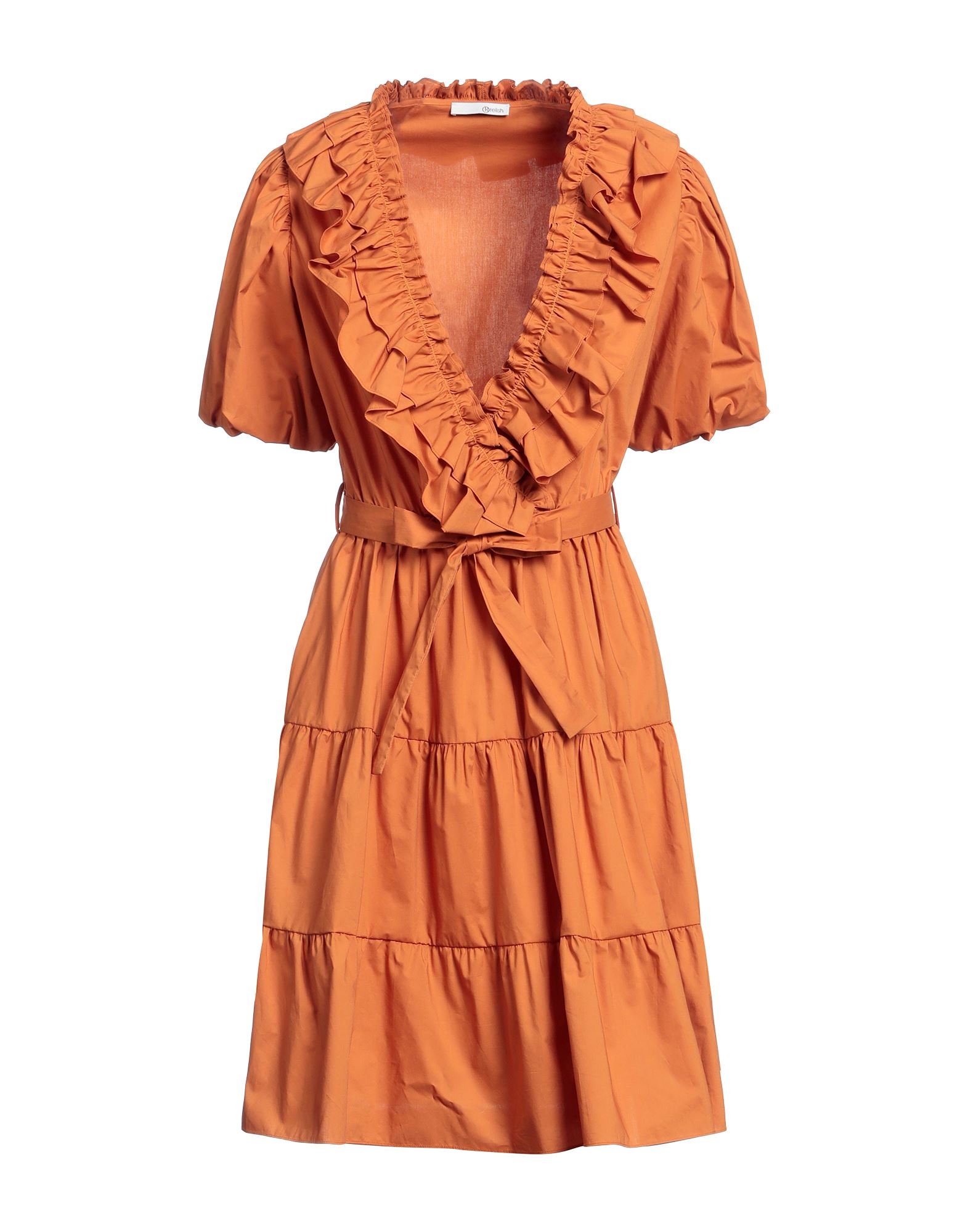 Relish Short Dresses In Orange