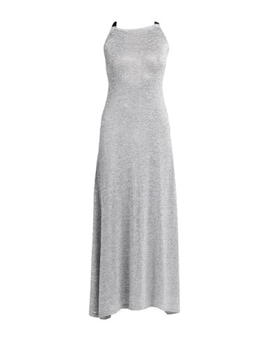 Neera 20.52 Woman Maxi Dress Silver Size 10 Viscose, Polyester