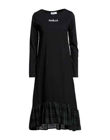 Gaelle Paris Gaëlle Paris Woman Midi Dress Black Size 0 Cotton