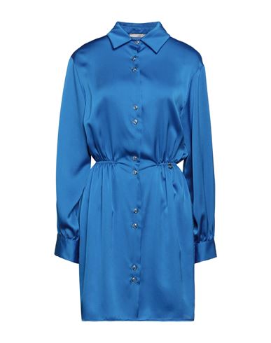Relish Woman Short Dress Bright Blue Size M Polyester