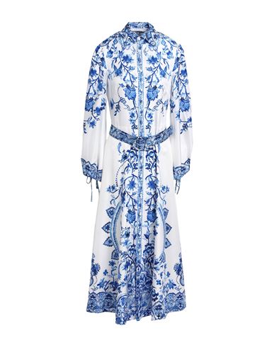 POLO RALPH LAUREN POLO RALPH LAUREN PAISLEY MULBERRY SILK DRESS WOMAN LONG DRESS WHITE SIZE 4 RECYCLED POLYESTER