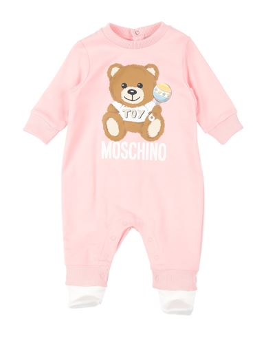 Moschino Baby Newborn Baby Jumpsuits Pink Size 3 Cotton, Elastane
