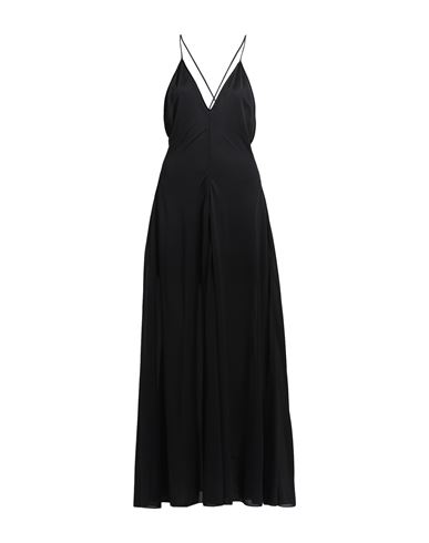 Emporio Armani Woman Maxi Dress Black Size 8 Viscose, Polyamide