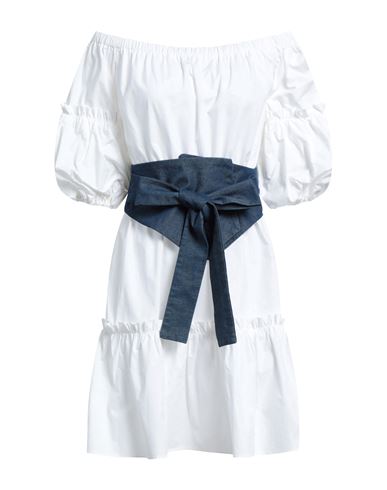 Relish Woman Short Dress White Size Xs Cotton