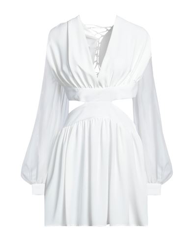 Moeva Woman Short Dress White Size 2 Polyamide, Elastane