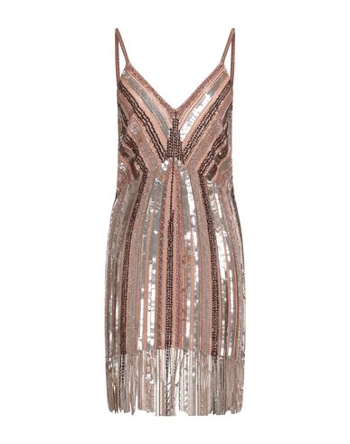 Anna Molinari Blumarine Woman Short Dress Blush Size 8 Viscose, Pvc - Polyvinyl Chloride, Glass, Res In Pink