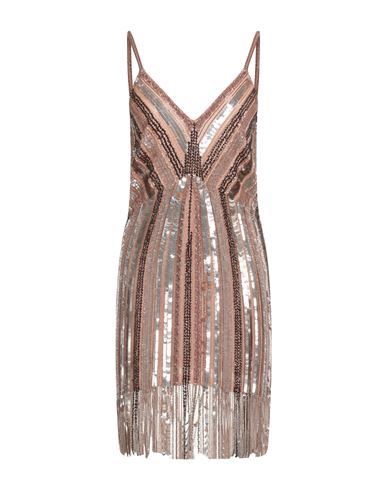 Anna Molinari Blumarine Woman Midi Dress Blush Size 8 Viscose, Pvc - Polyvinyl Chloride, Glass, Resi In Pink