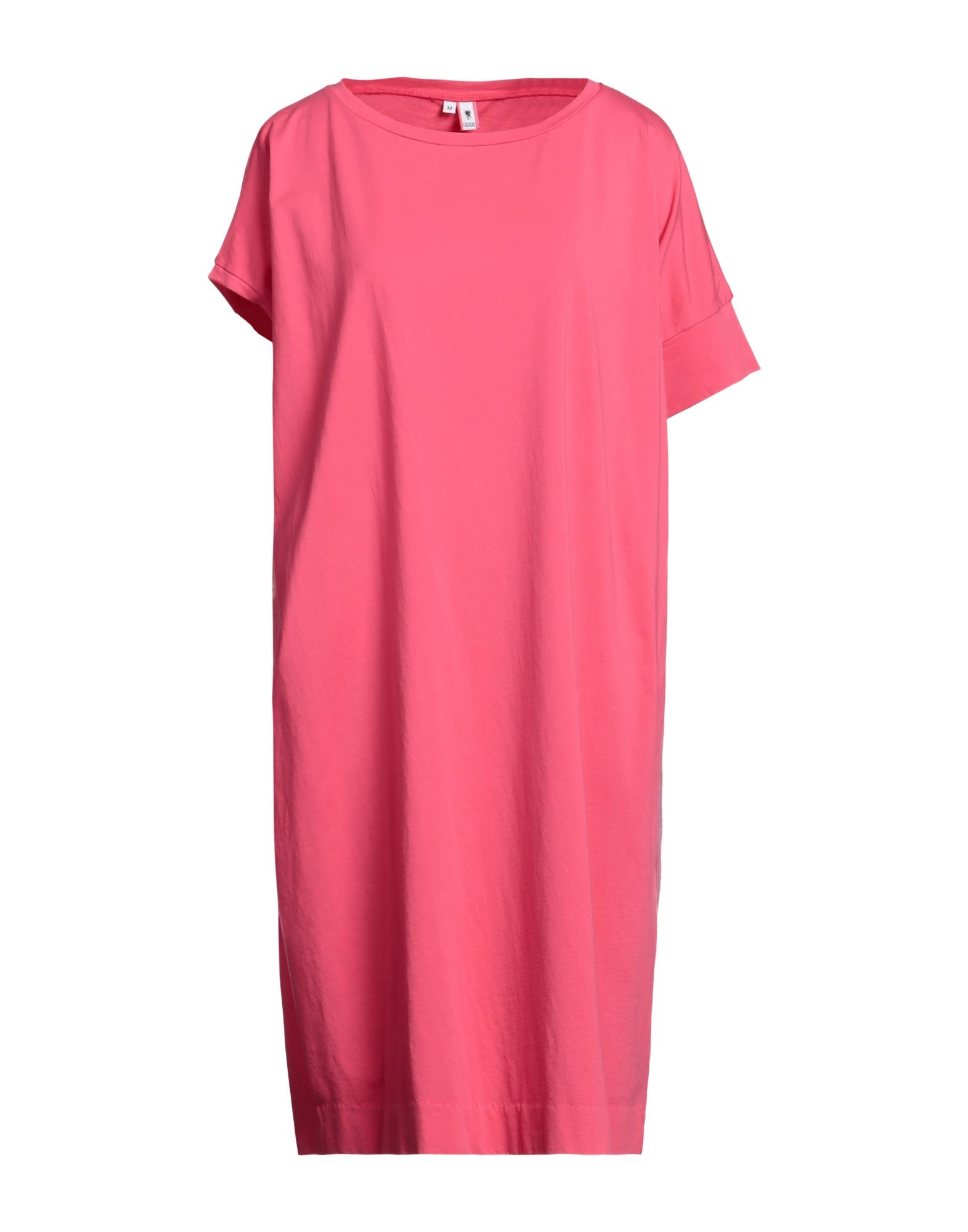 Shop European Culture Woman Midi Dress Magenta Size Xl Cotton