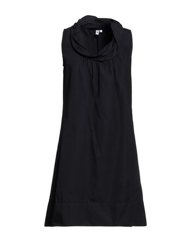 European Culture Woman Short Dress Black Size Xs Cotton