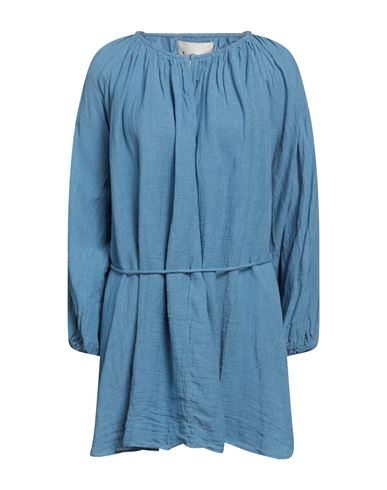 Manebi Manebí Woman Mini Dress Pastel Blue Size S Linen, Nylon