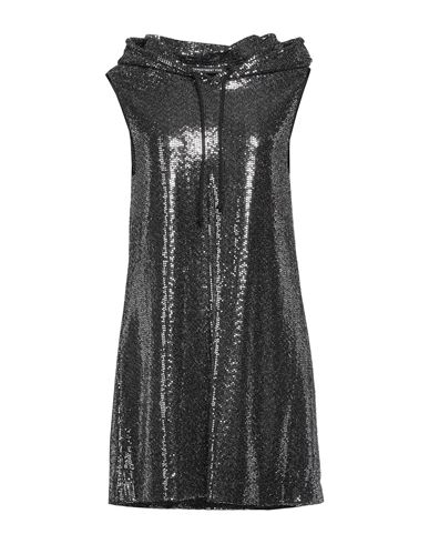 Department 5 Woman Mini Dress Black Size 6 Polyamide, Metallic Fiber, Elastane