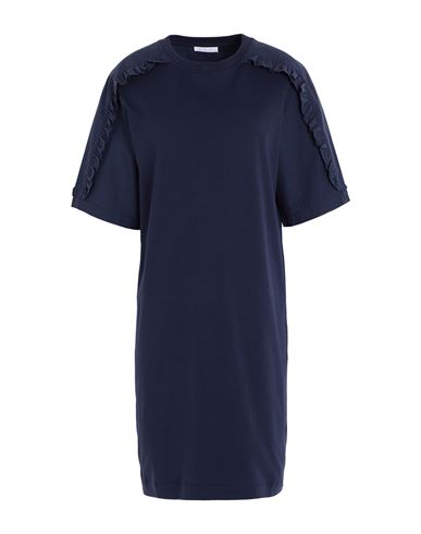 See By Chloé Woman Mini Dress Navy Blue Size L Cotton