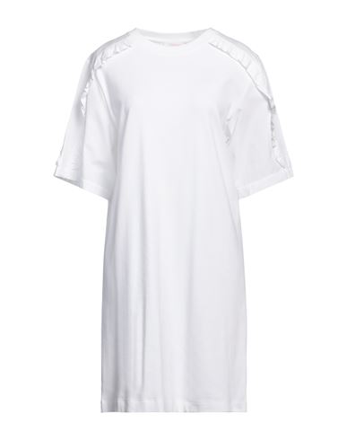 See By Chloé Woman Mini Dress White Size L Cotton