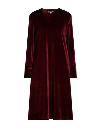 Brian Dales Woman Midi Dress Burgundy Size 10 Polyester In Red