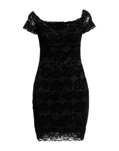 Guess Woman Short Dress Black Size S Nylon, Elastane