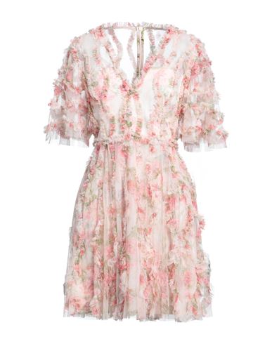 NEEDLE & THREAD NEEDLE & THREAD WOMAN MINI DRESS LIGHT PINK SIZE 14 NYLON 