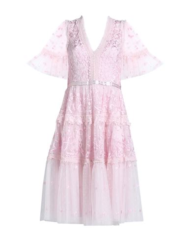 Needle & Thread Woman Midi Dress Light Pink Size 8 Polyacrylic