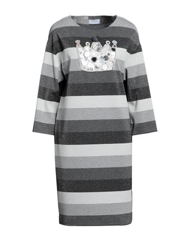 Clips More Woman Midi Dress Grey Size 10 Polyester, Viscose, Polyamide, Elastane