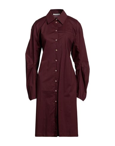 Shop Acne Studios Woman Midi Dress Cocoa Size 6 Cotton, Elastane In Brown