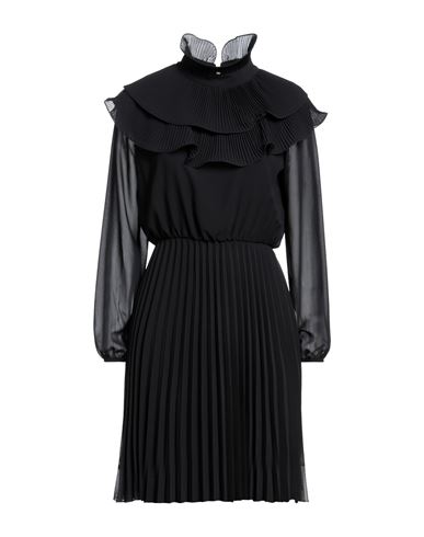Souvenir Woman Short Dress Black Size M Polyester, Viscose, Elastane